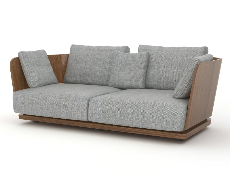 AMOR CORTESE - 3 seater fabric sofa by Punt