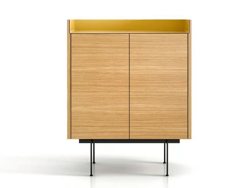 STOCKHOLM - Wooden highboard with doors by Punt