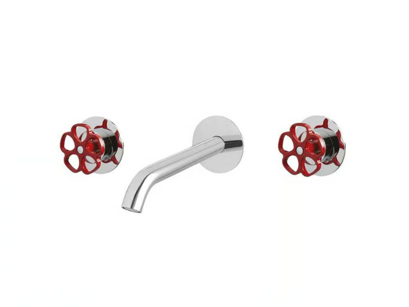 FLORA 6320310F - 3 hole wall-mounted washbasin mixer by QD Magistro Lab