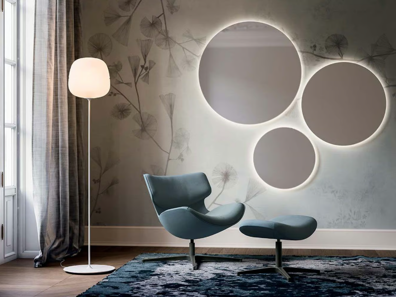AFRA - Blown glass and metal floor lamp by Quadrifoglio Group