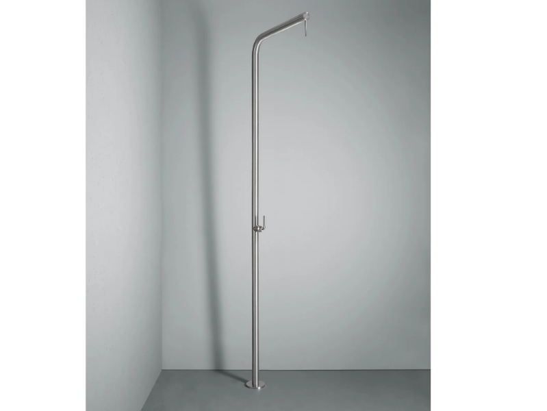 LEVO CD014 - Floor standing stainless steel shower panel by Quadrodesign