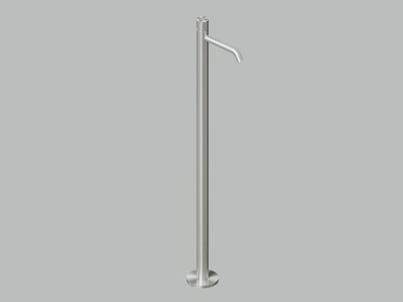 STEREO 16 05T - Floor standing single handle stainless steel washbasin mixer by Quadrodesign