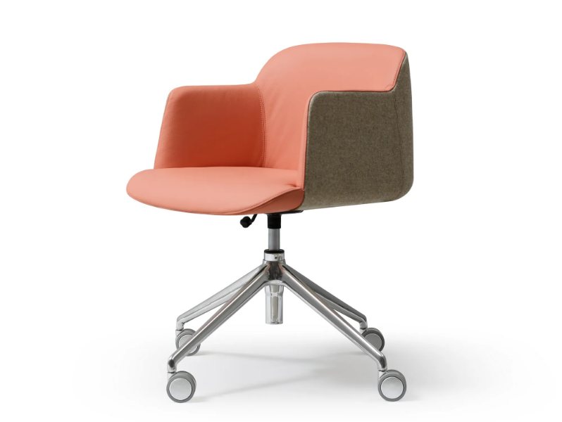DEEP - Swivel office chair with castors by Quinti Sedute