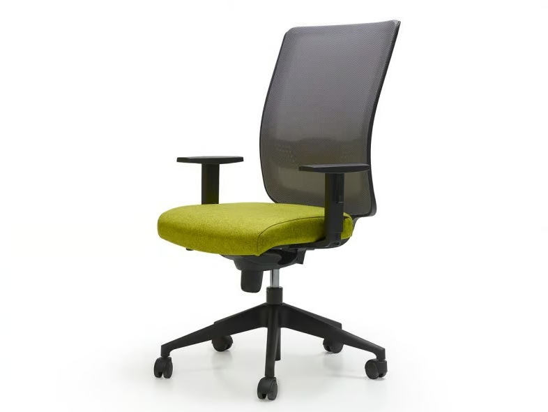 LINK - Fabric office chair with castors with 5-Spoke base by Quinti Sedute