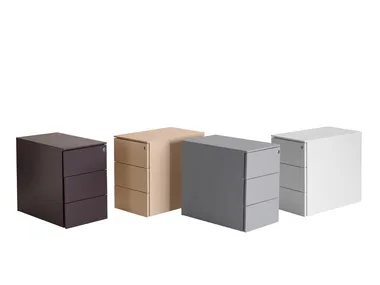 Office drawer unit - Metal office drawer unit with castors by Quinti Sedute