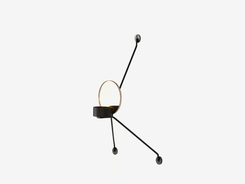 GREF - Wall-mounted metal candle holder by RADAR INTERIOR