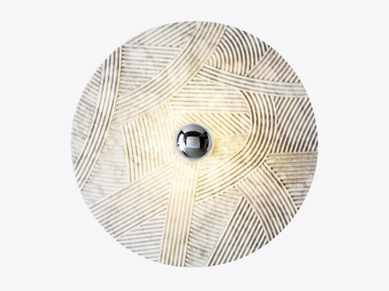 SOLCO - Carrara marble wall lamp by RADAR INTERIOR