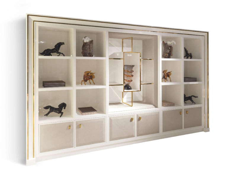 FORTUNY - Open wooden bookcase by Radice