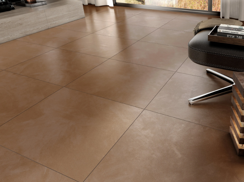AREA - Porcelain stoneware wall/floor tiles with concrete effect by RECER
