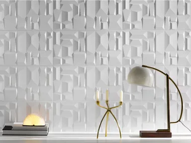 MORE SHAPE - Indoor white-paste 3D Wall Cladding by RECER