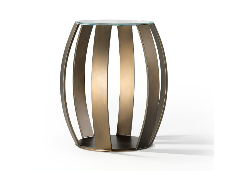 BARRIQUE - Round glass coffee table for living room by Reflex