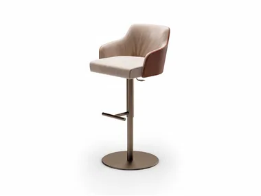 COMFORT - Stool height-adjustable with back by Reflex