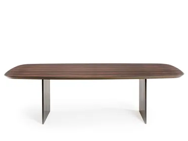 MONOLITE 72 - Table with glass base and LegnoReflex top by Reflex