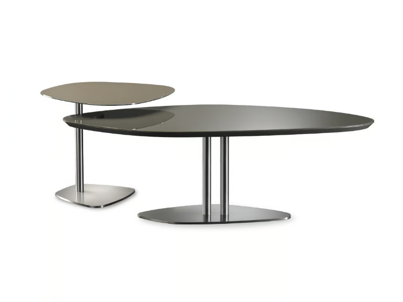 SEVENTY - Round glass coffee table for living room by Reflex