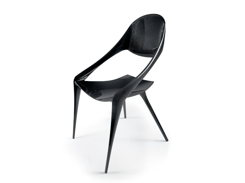 SHELL - Contemporary style other materials chair with armrests open back by Reflex