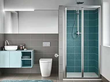 LYRA PS - Niche crystal shower cabin with folding door by RELAX