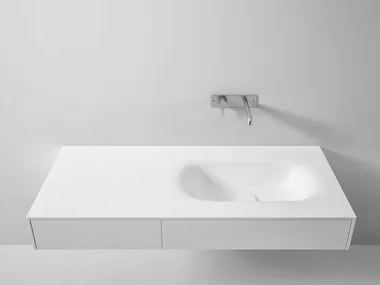 TERMOFORMATO - Wall-mounted Corian® washbasin with drawers by Rexa