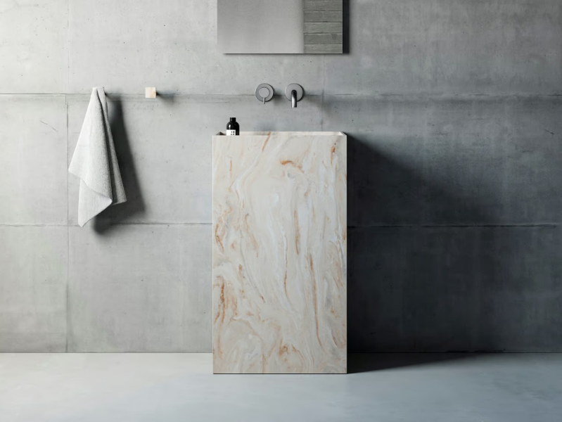 UNICO - Freestanding Corian® washbasin by Rexa