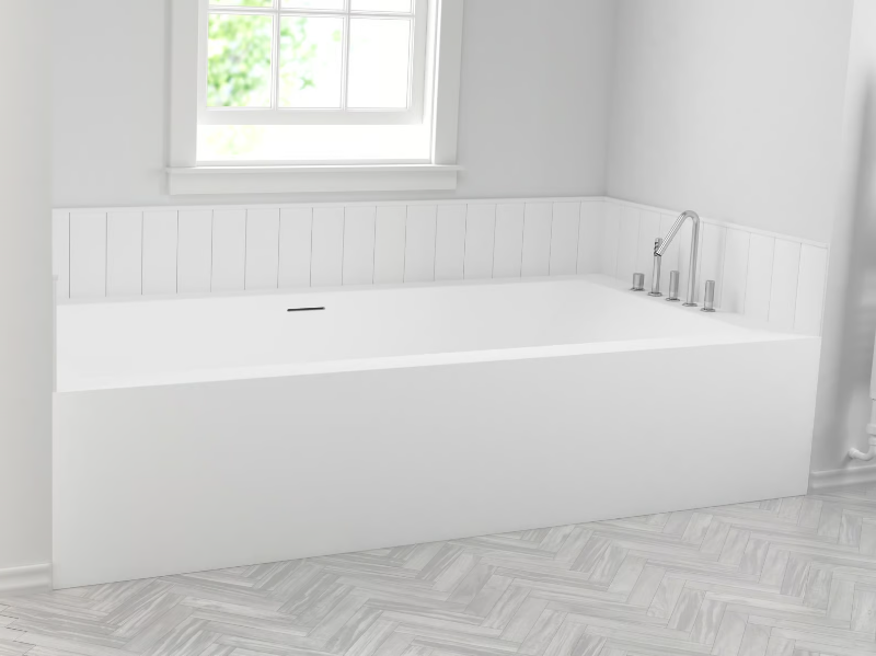 B-FLAT - Built-in custom Corian® bathtub by RILUXA