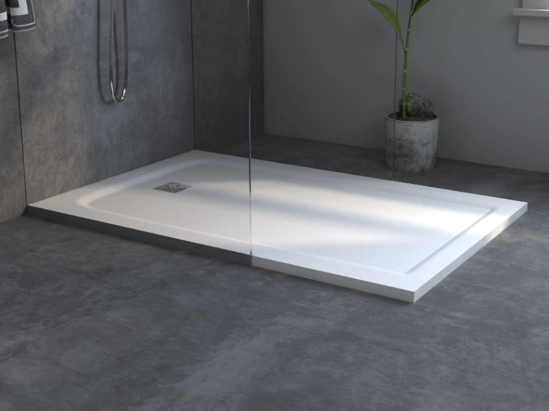 CASUAL - Rectangular extra flat Corian® shower tray by RILUXA