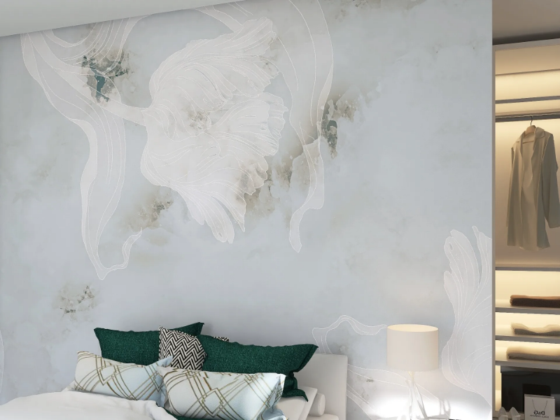 DECOUPAGE - Wallpaper with floral pattern by Rimura