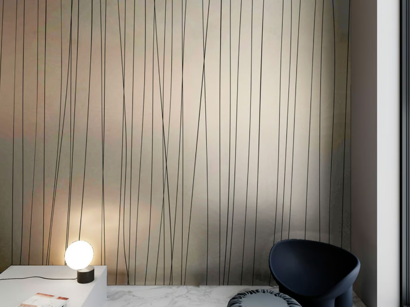 IZLER - Striped panoramic wallpaper by Rimura