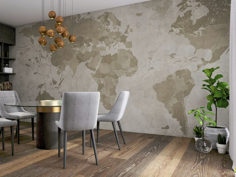 WORLDMAP - Panoramic wallpaper with map by Rimura