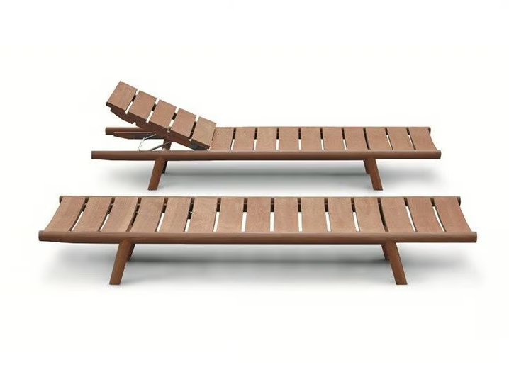 ORSON - Recliner teak sun lounger with castors by RODA