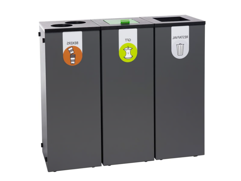 PAXA - Metal waste paper bin for waste sorting by Rosconi