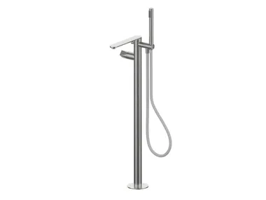 ALINE 49528V3 - Floor standing stainless steel bathtub mixer with hand shower by Rubinetterie Frattini