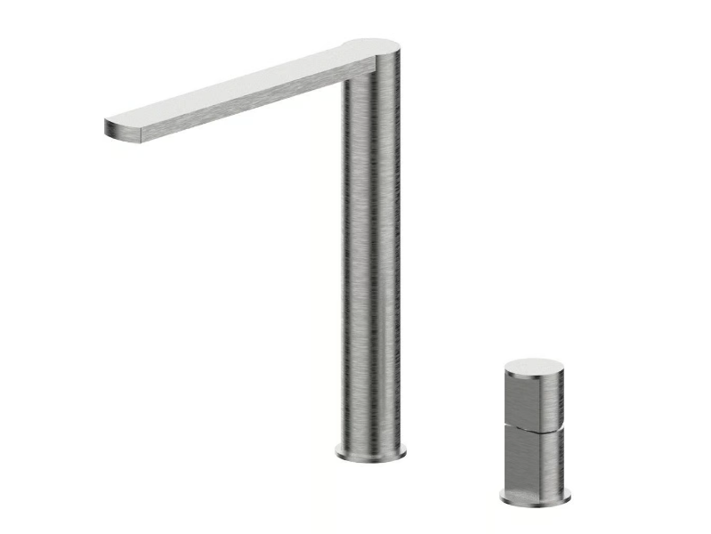 BORGIA 89058A - Countertop stainless steel washbasin mixer by Rubinetterie Frattini