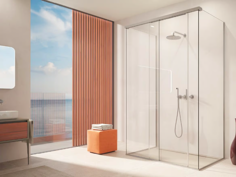 GOCCIA35 - Rectangular glass shower cabin with sliding door _ saint-gobain by Saint Gobain