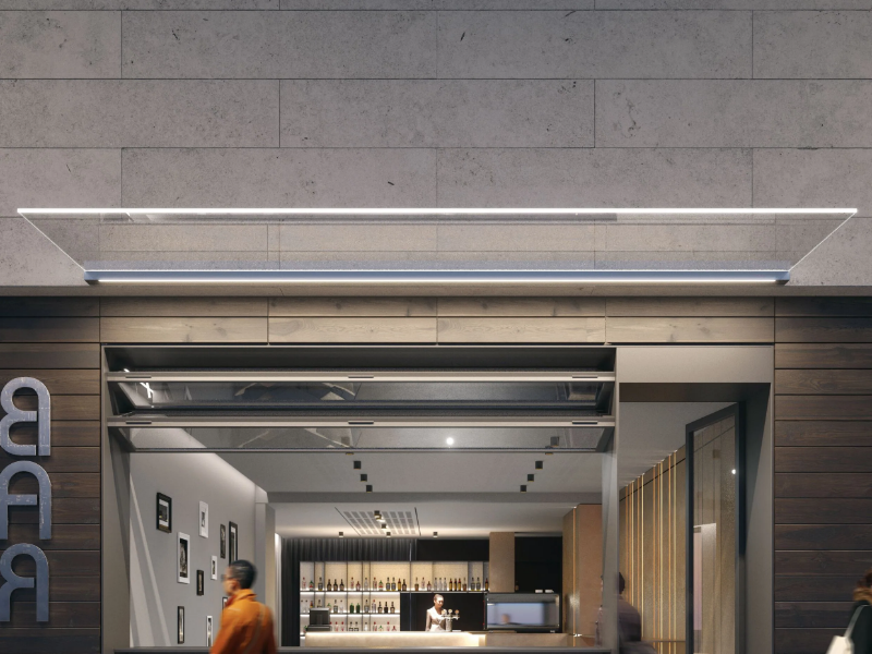 LUMIA - Modular glass door canopy _ saint-gobain by Saint Gobain