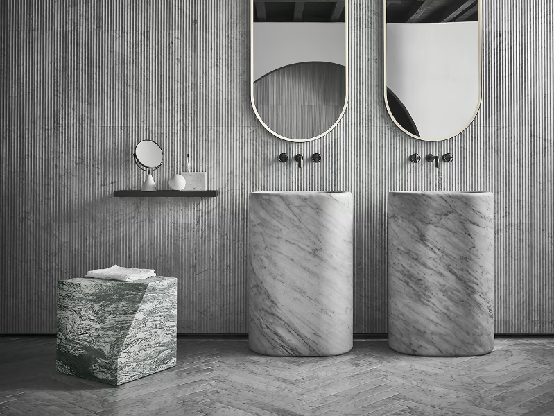 BALNEA - Freestanding marble washbasin by Salvatori