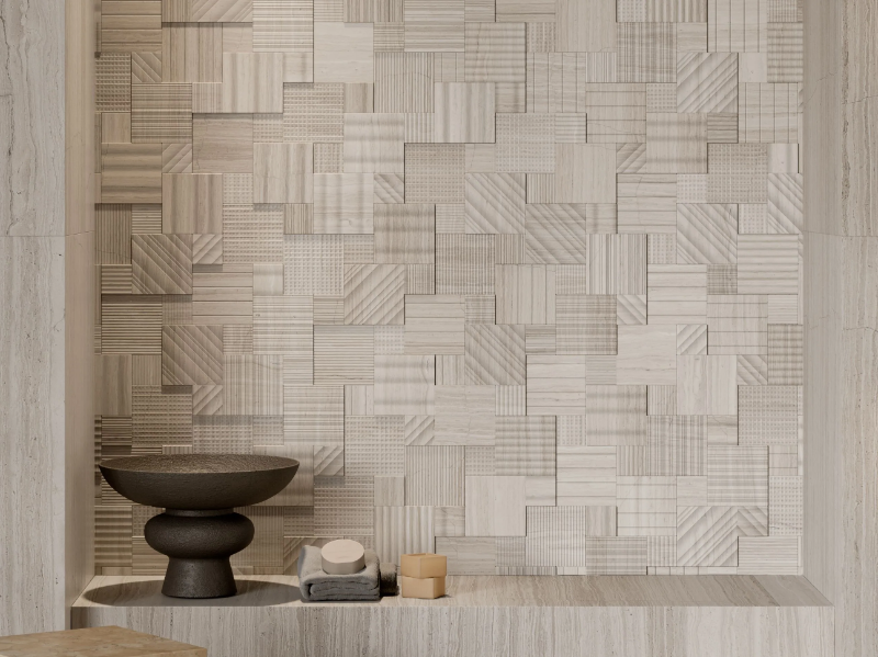 PATCHWORK - Silk Georgette® 3D wall cladding by Salvatori