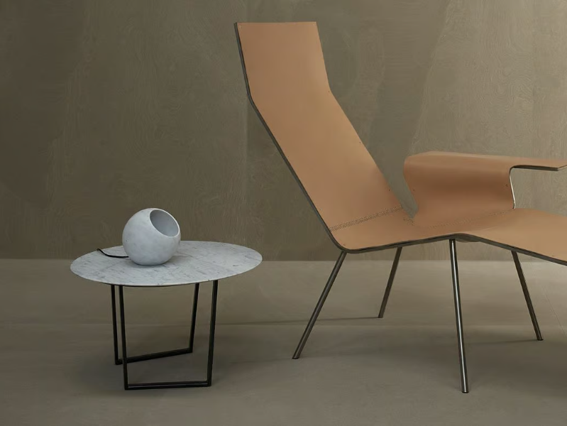 URANO - Carrara marble table lamp by Salvatori