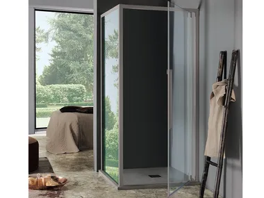 ACRUX - Rectangular shower cabin with hinged door by Samo