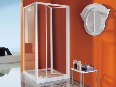 CIAO - Corner shower cabin with tray with folding door by Samo