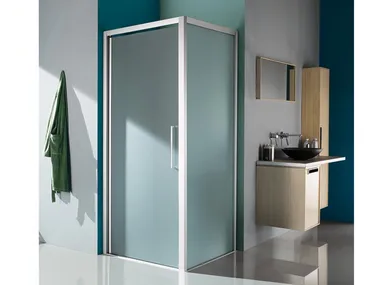 EUROPA SP - Corner shower cabin with hinged door by Samo