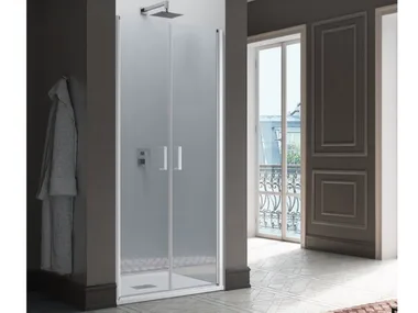 POLARIS - Niche tempered glass shower cabin with hinged door by Samo