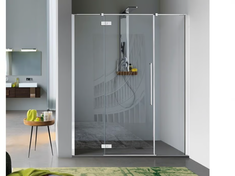 ZENITH - Niche tempered glass shower cabin with hinged door by Samo
