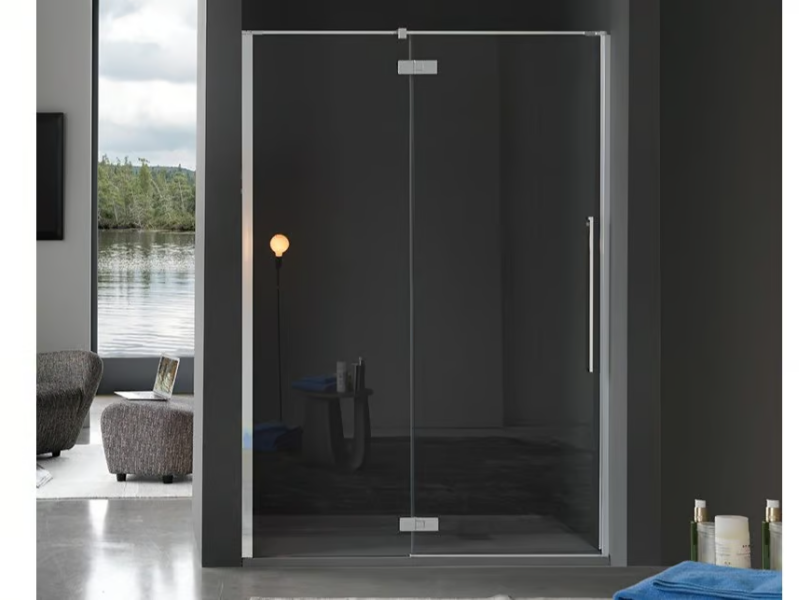 ZENITH - Rectangular tempered glass shower cabin with hinged door by Samo