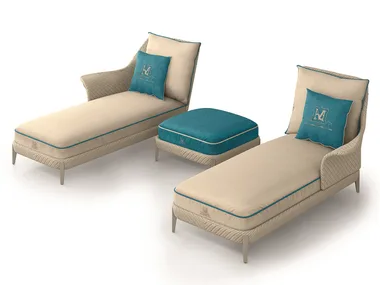 ARALIA - Upholstered fabric Garden daybed by Samuele Mazza Outdoor