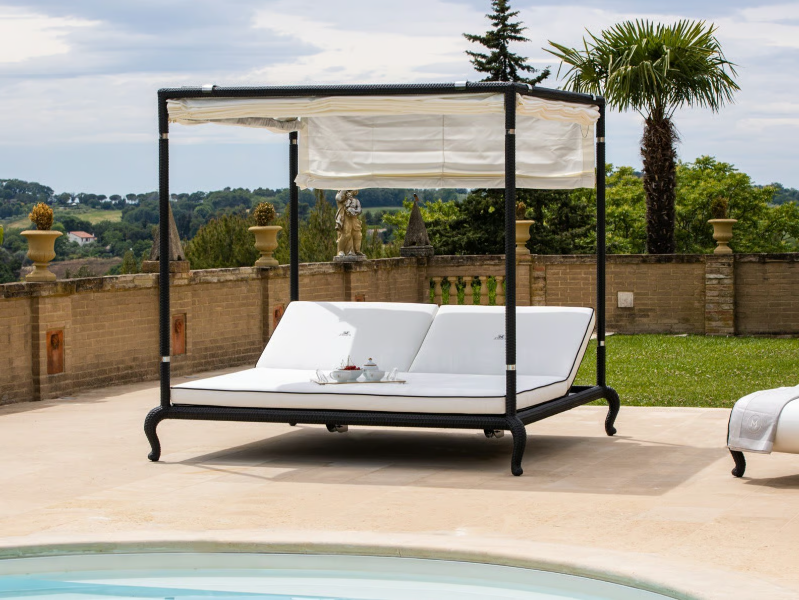 CANOPO - Recliner canopy garden bed with parasol by Samuele Mazza Outdoor