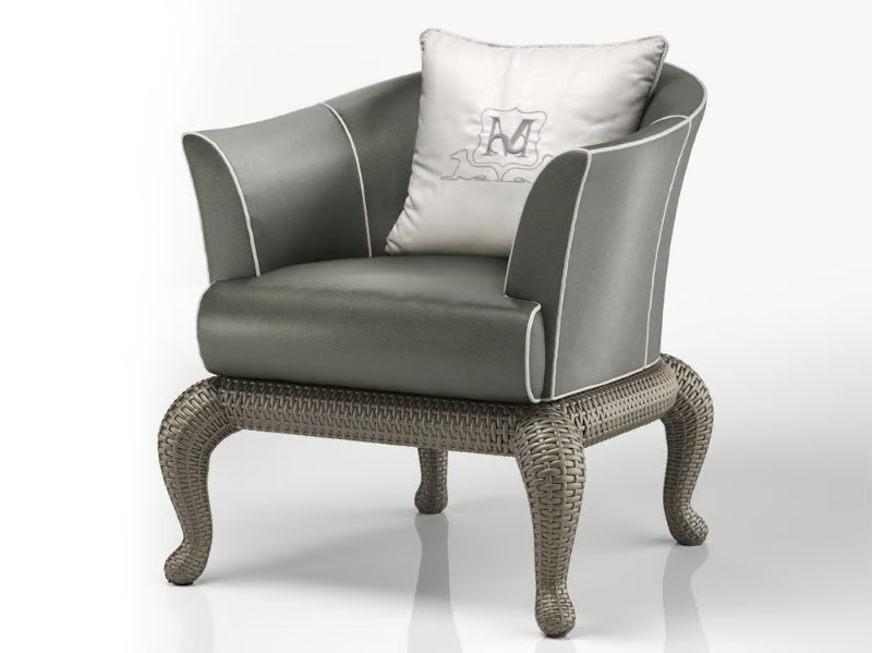 CANOPO T2 - Fabric garden armchair with armrests by Samuele Mazza Outdoor