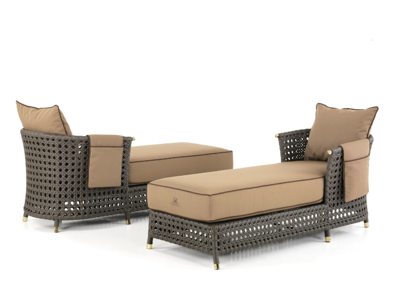 WEZEN - Upholstered Garden daybed by Samuele Mazza Outdoor