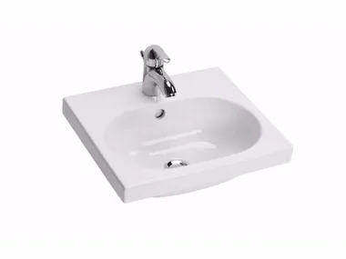MINIMÈ - Oval porcelain washbasin for children by Saniline
