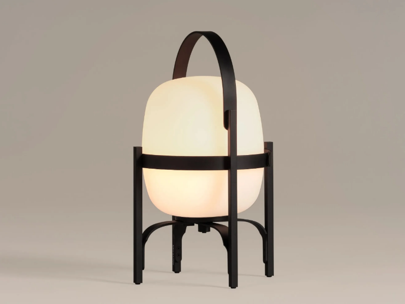 CESTITA ALUBAT - LED cordless glass and aluminium table lamp by Santa & Cole