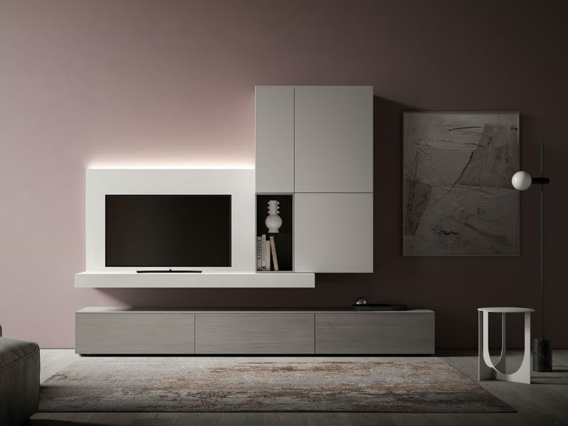 CENTO SHELF - Sectional wooden storage wall by Santalucia Mobili