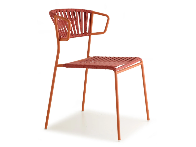 LISA CLUB - Outdoor chair in steel and woven PVC wires by SCAB DESIGN